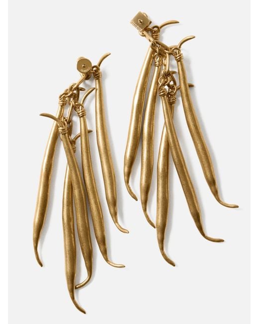 Jacquemus Metallic The Haricots Detailed Drop Earrings