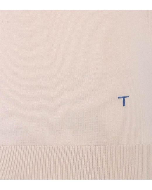 Tod's White Short-Sleeved Knitwear for men