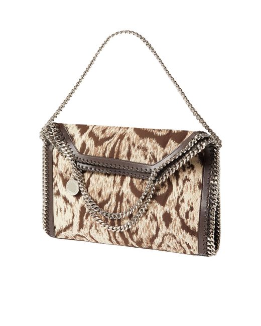 Stella McCartney Metallic Falabella Cloud Leopard Fold-Over Tote Bag