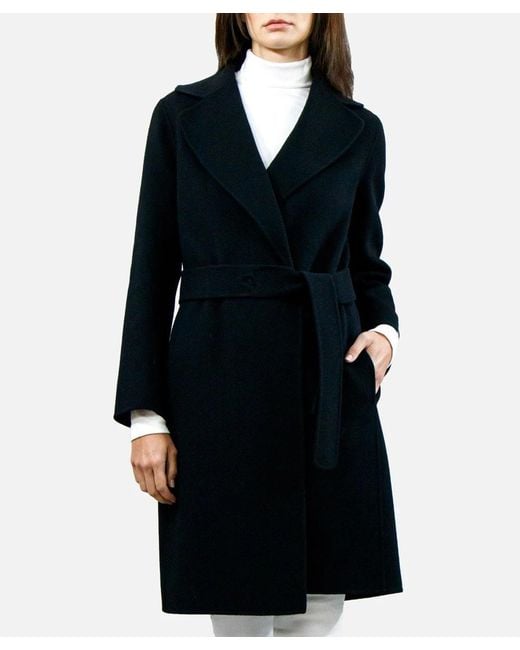 Max Mara Blue Girdle Coat