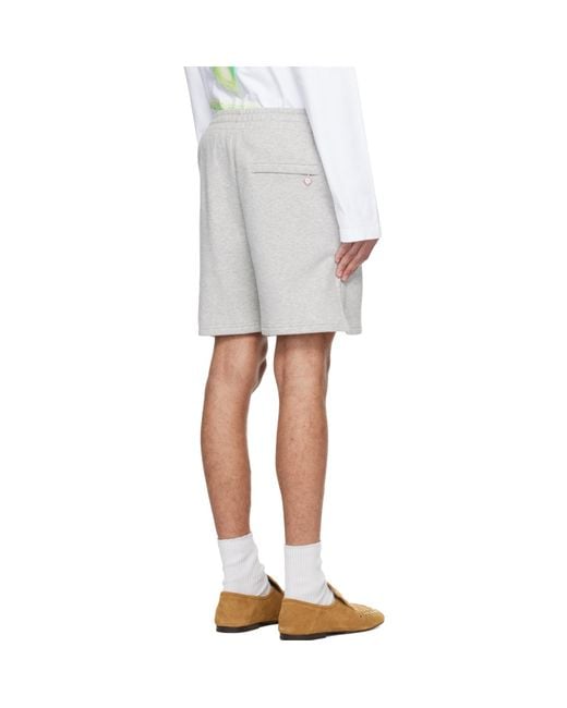 Casablanca White Elastic-Waist Drawstring Shorts for men