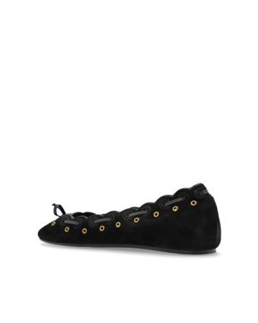 Isabel Marant Black Round Toe Ballet Shoes