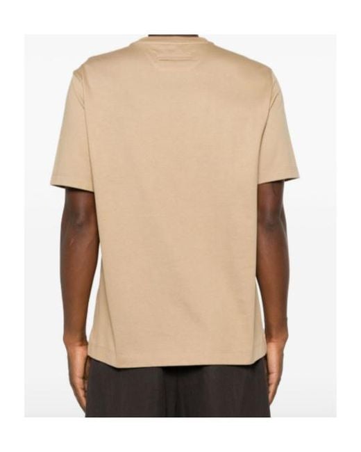 Zegna Natural Crew Neck T-Shirt for men