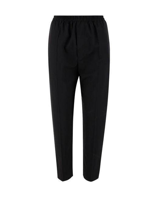 Bottega Veneta Black Elastic Waist Casual Pants