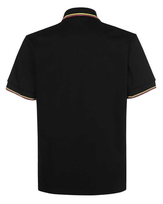 Gcds Black Logo Printed Polo Shirt for men