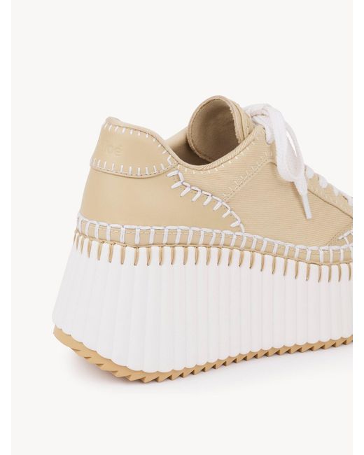 Chloé Natural Chloé Nama Platform Sneakers