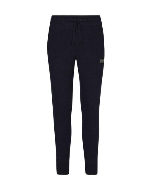 Dolce & Gabbana Blue Knitted Jogging Pants for men
