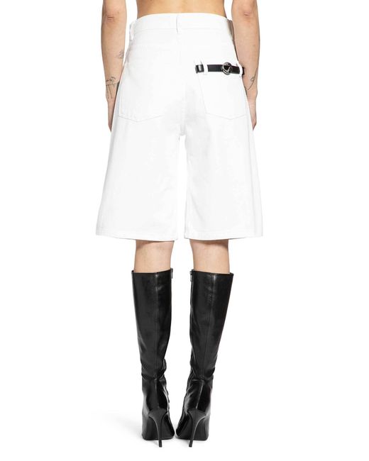Coperni White Denim Bermuda Shorts