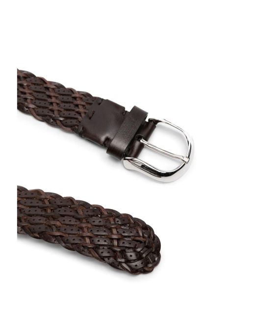Brunello Cucinelli White Braided Belt for men
