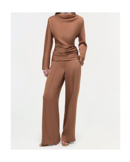 Jonathan Simkhai Brown Wide-Leg Trousers