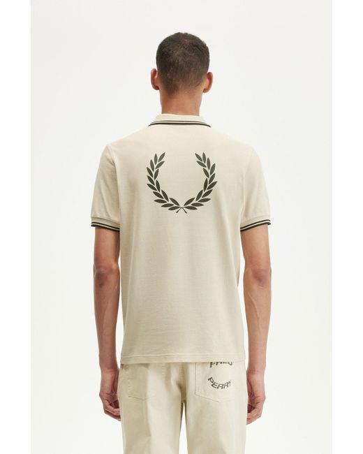 Fred Perry Natural Logo-Embroidered Cotton Polo Shirt for men