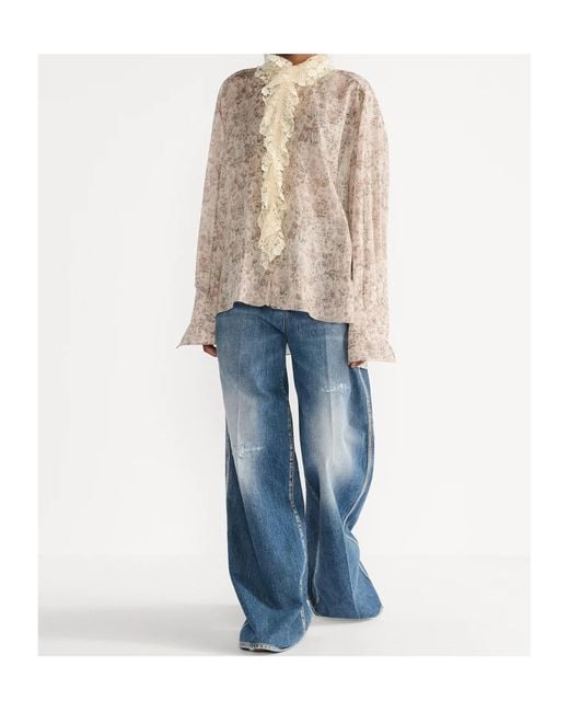 Dior Natural Blouse With Removable Ruched Collar