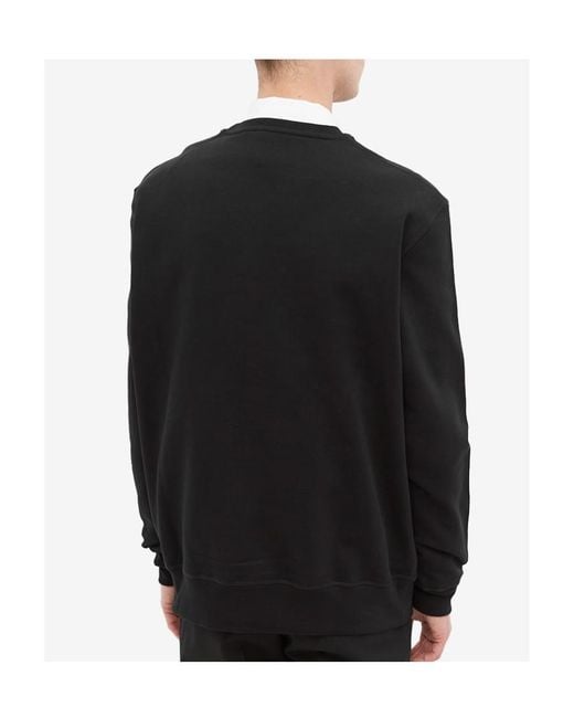 McQueen Black Logo Printed Crewneck Sweatshirt for men
