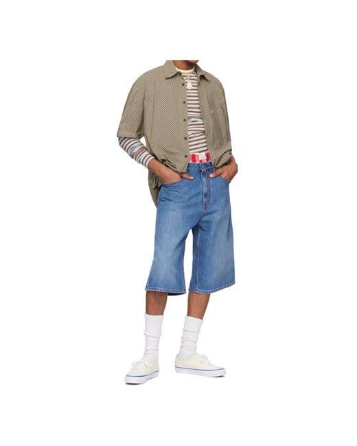 ERL Blue Short Sleeve Shirt for men