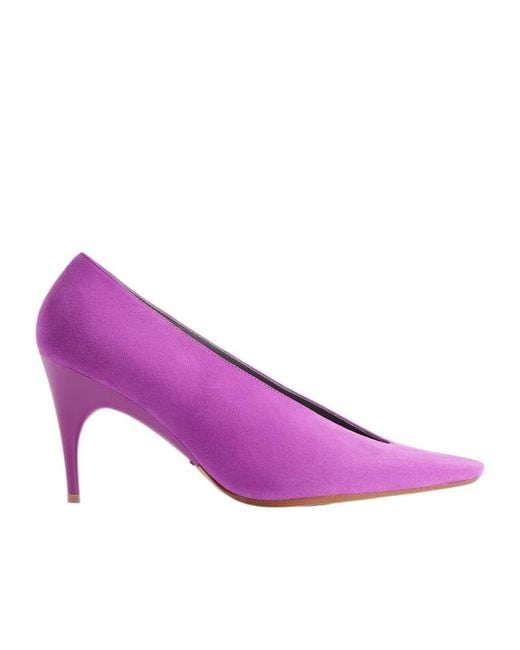 Balenciaga Purple Duchesse 90 Heeled Pumps