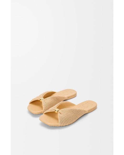 Loewe Natural X Paula's Ibiza Woven Pebble Slides