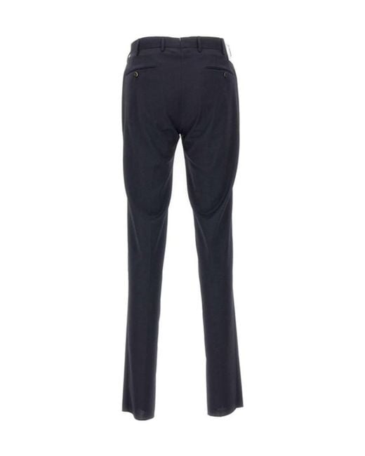 PT01 Blue Pt Torino Straight Leg Tailored Trousers for men