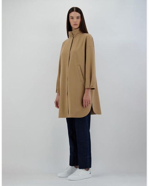 Herno Natural High-Neck Long Sleeved Coat