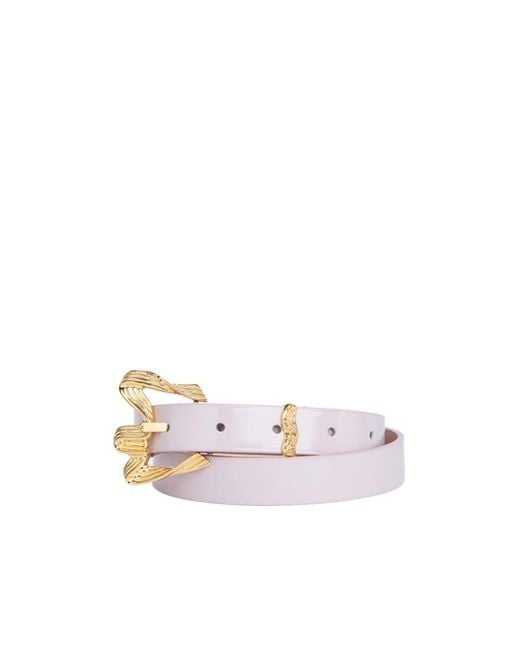 By Far White Sculpted-Buckle Belt