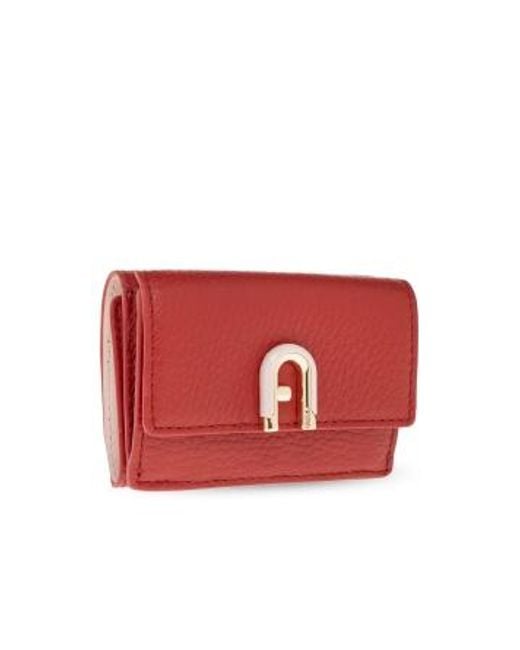 Furla Red Idea Logo Plaque Small Wallet
