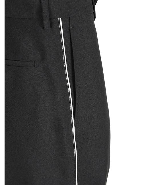 Prada Black Straight Casual Pants for men