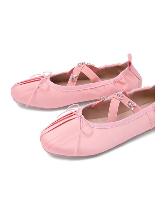 Simone Rocha Pink Grip Ballerina Shoes