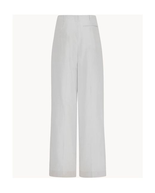 The Row White Gaugin High-Waist Casual Pants