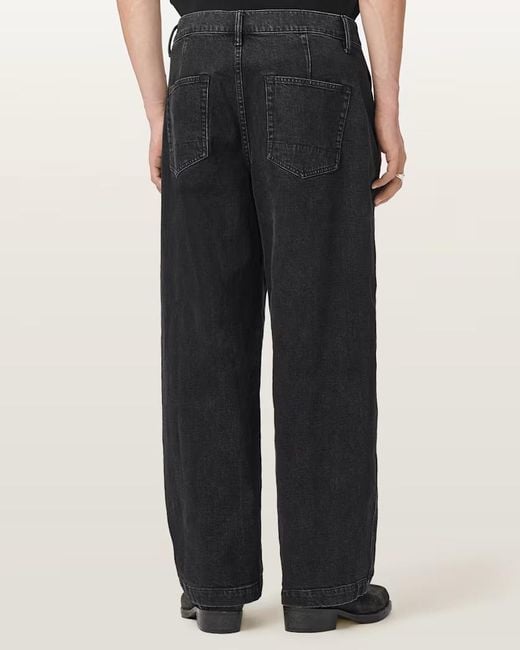 AllSaints Black Belt Loop Jeans for men