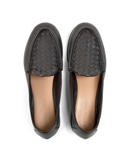 Bottega Veneta Gray Leather Slip-On Loafer