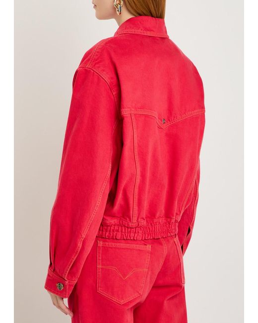 Versace Red Denim Jacket
