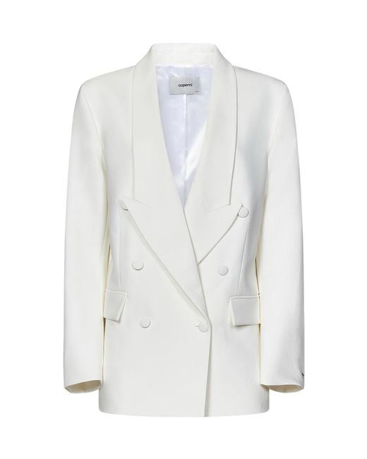 Coperni White Long-Sleeved Suit Coat
