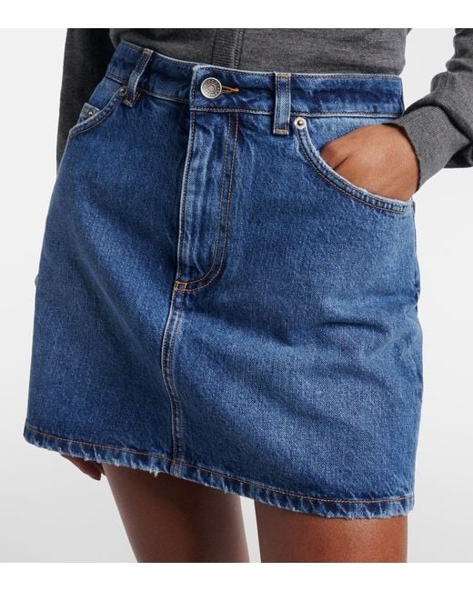 Dolce & Gabbana Blue Denim Miniskirt