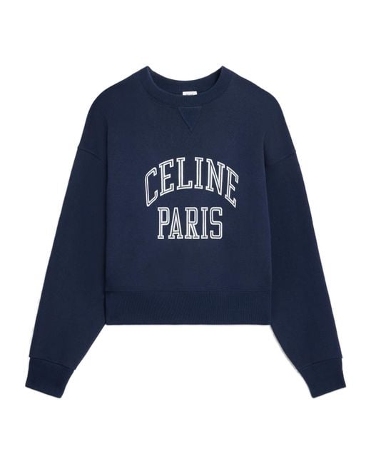 Céline Blue Loose Sweatshirt