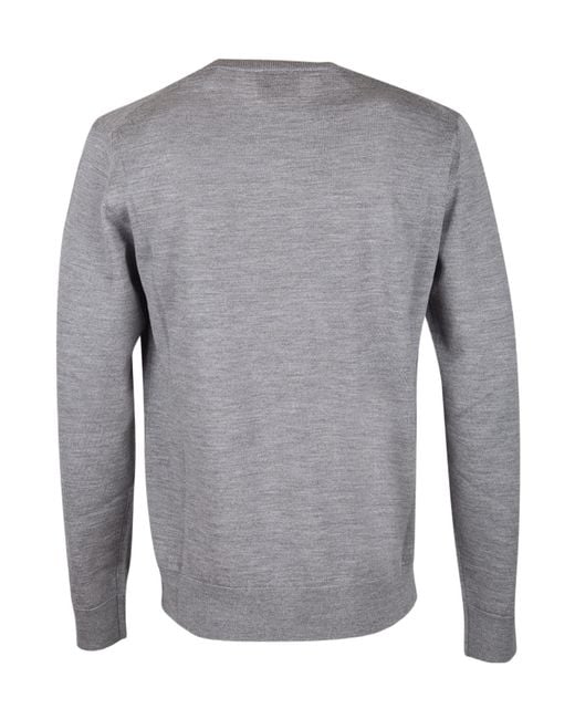 Ballantyne Gray Long-Sleeved Crewneck Jumper for men