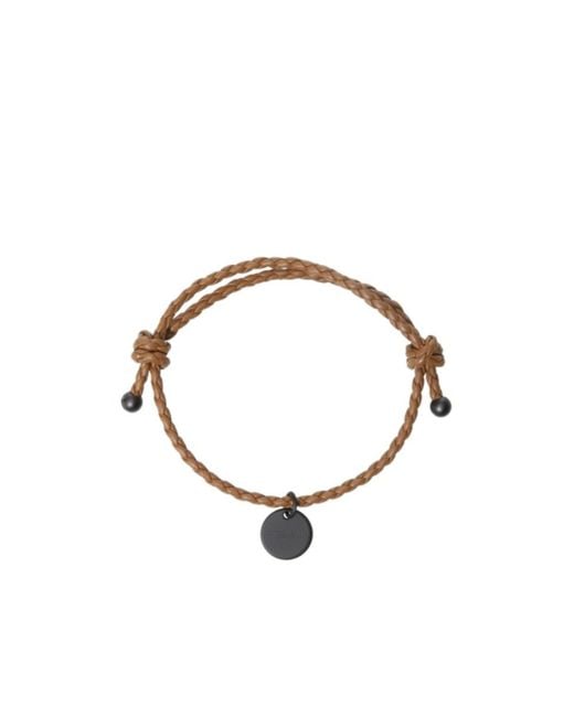 Bottega Veneta Metallic Braided Knot Bracelet
