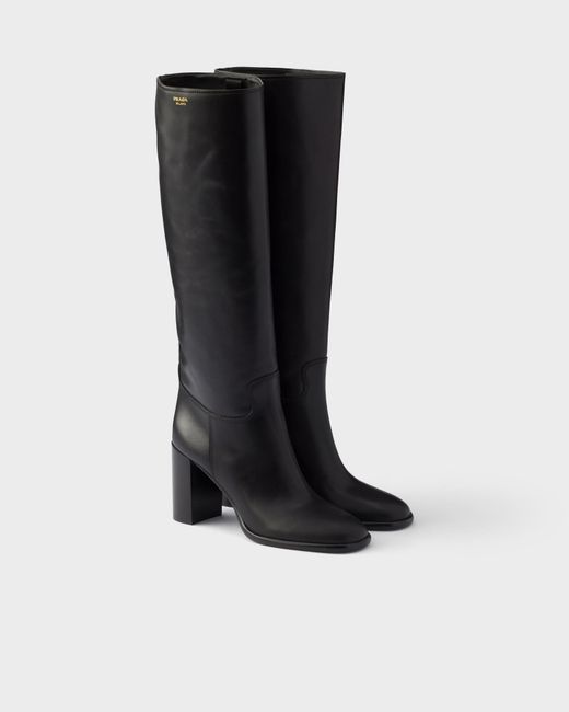 Prada Black Leather Boots