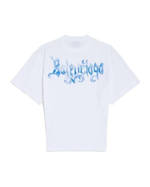 Balenciaga White Sketchy Short Sleeved T-Shirt
