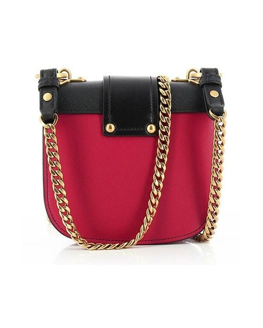 Prada Red Logo One Shoulder Woc