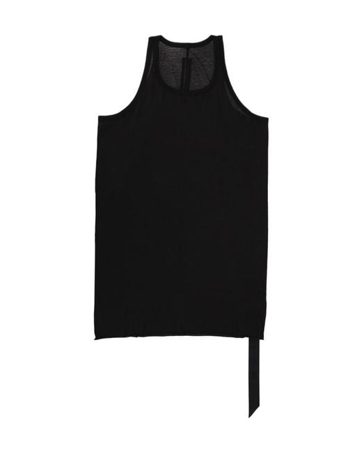 Rick Owens Black Sleeveless T-Shirt for men