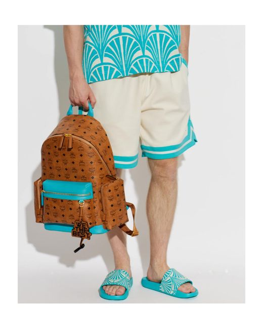 MCM Blue Flat Sandals for men