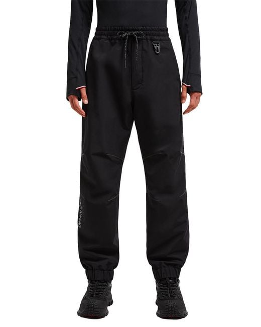 Moncler Black Grenoble Logo Embossed Drawstring Track Pants for men
