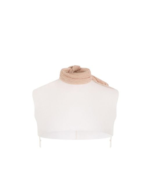Philosophy Di Lorenzo Serafini White Lace High-Neck Top