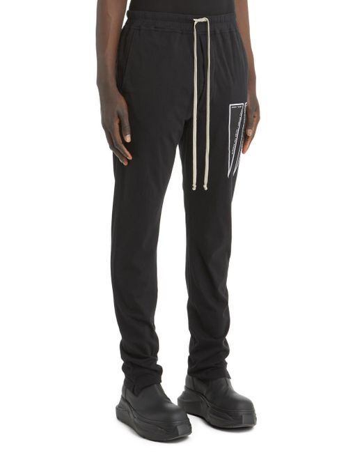Rick Owens Black Berlin Drawstring Track Pants for men