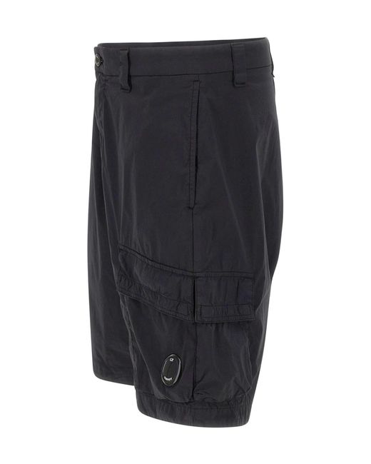 C P Company Blue Lens Pocket Cargo Shorts for men