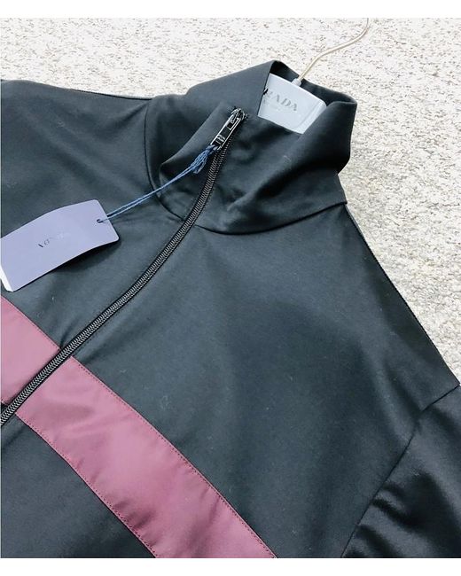 Prada Black Striped Casual Jacket for men