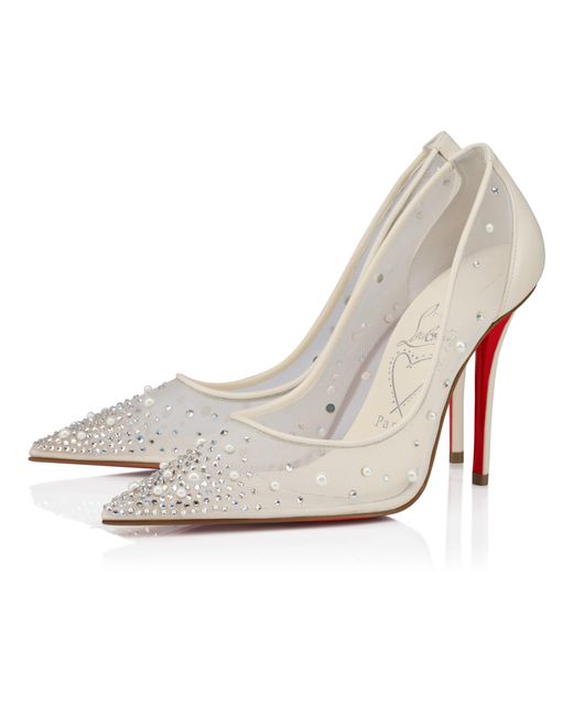 Christian Louboutin White Miss Z Crystal-Embellishment Pumps