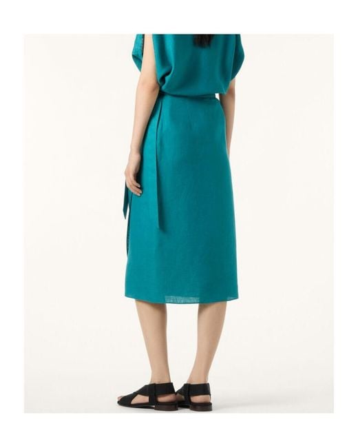 Loro Piana Blue Shelby Skirt