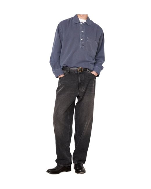 Officine Generale Blue Jordy Shirt for men