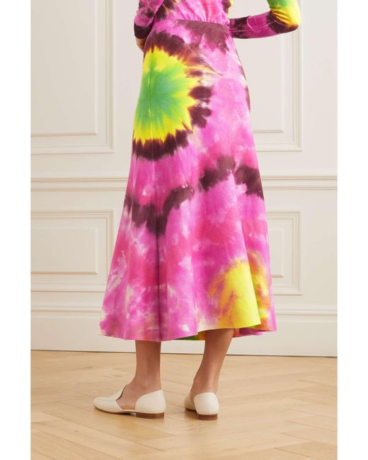 Gabriela Hearst Pink Tie-Dye Skirt