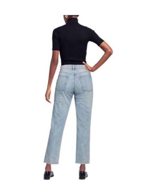 Rag & Bone Blue Straight-Leg Jeans